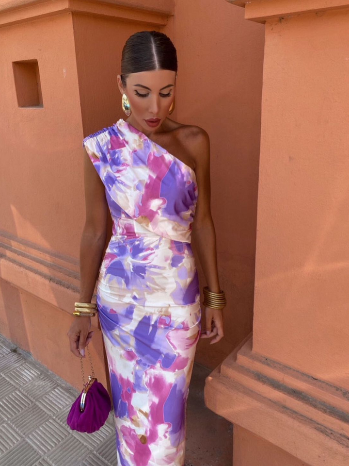 TESSA™ | CHIC RUCHED MIDI DRESS