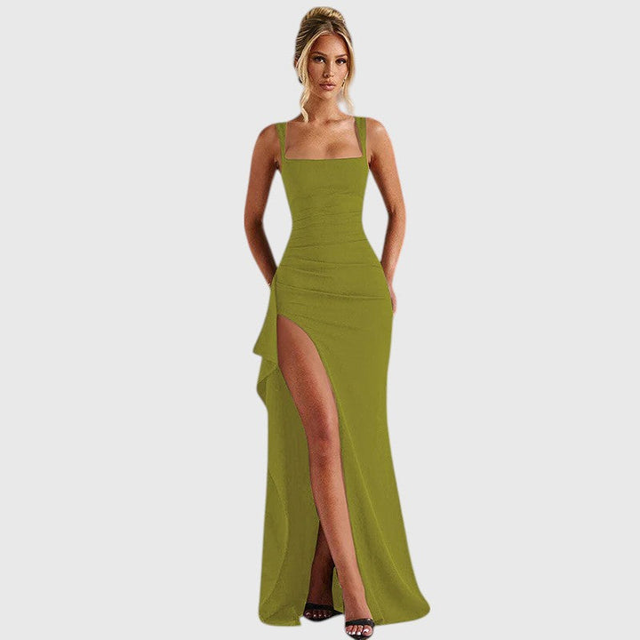 MILDRED™ | ELEGANT FORMAL SLIP MAXI DRESS WITH OPEN BACK