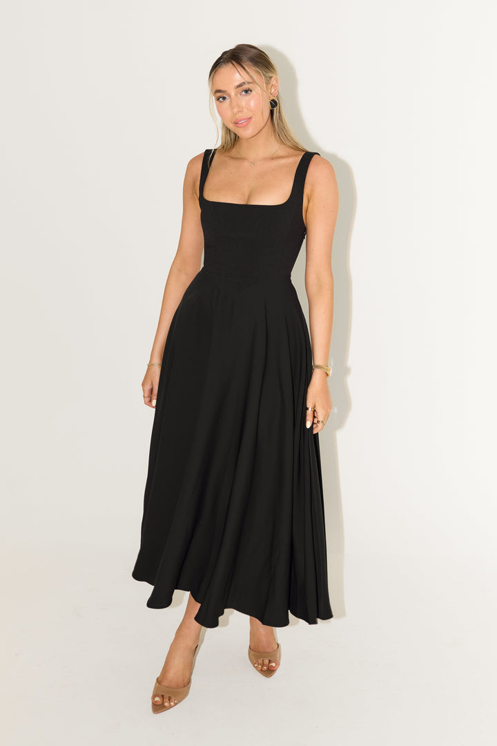 PAULETTE™ | TIMELESS FLOWY MIDI DRESS
