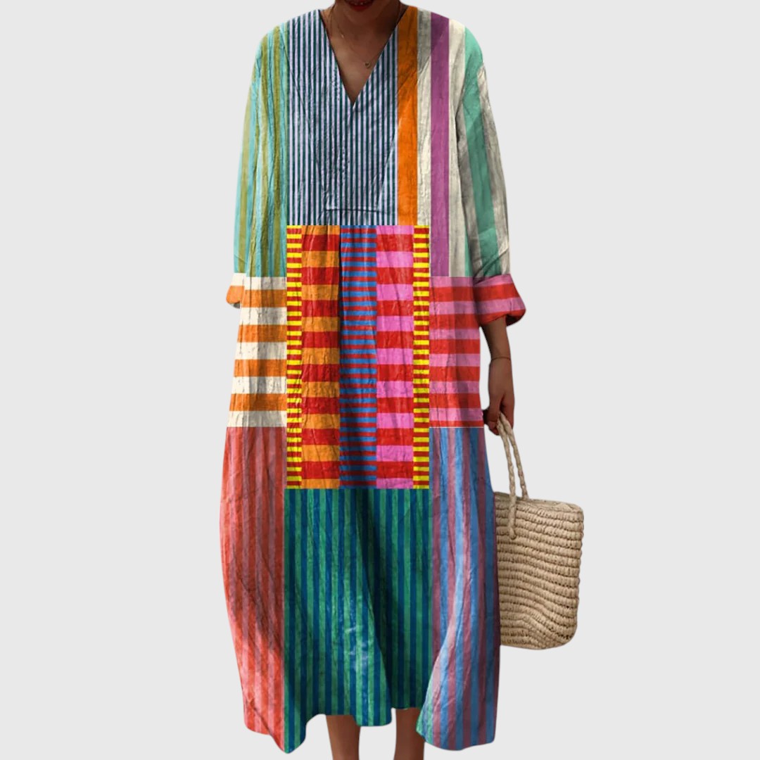 HALEY™ | MODERN GEOMETRIC MIDI DRESS