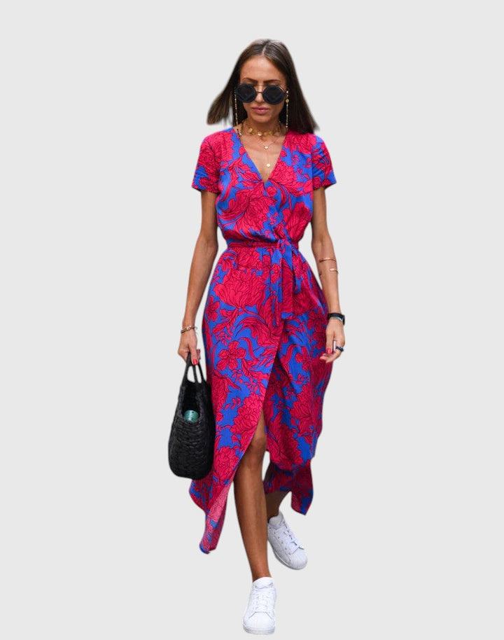 KELLY™ | ELEGANT SQUARE-NECK MIDI DRESS