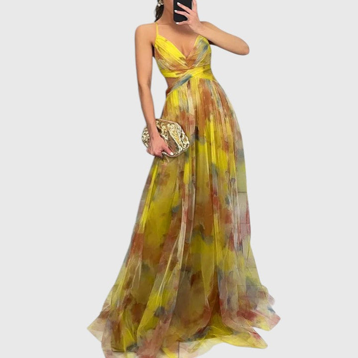 CARLEY™ | ENCHANTING FLORAL PRINT MAXI DRESS
