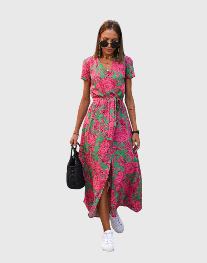 KELLY™ | ELEGANT SQUARE-NECK MIDI DRESS