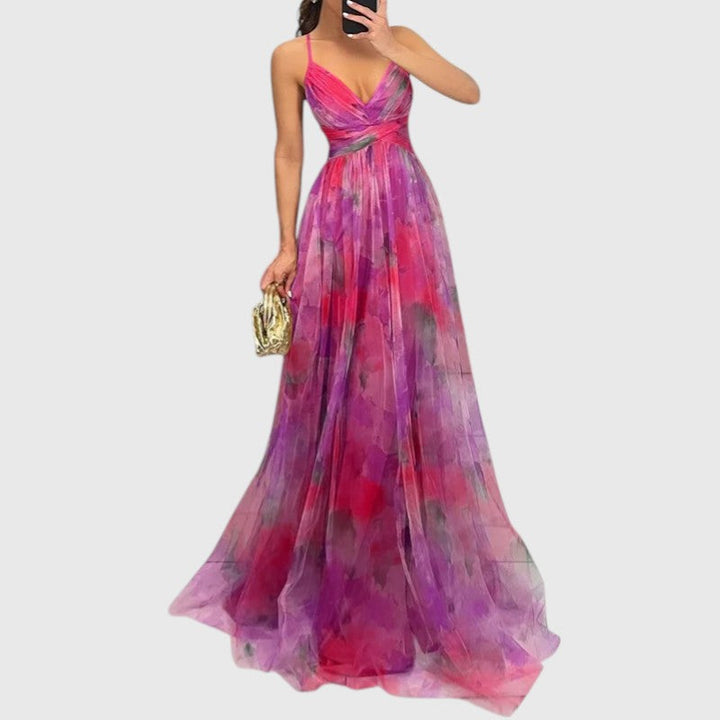 CARLEY™ | ENCHANTING FLORAL PRINT MAXI DRESS