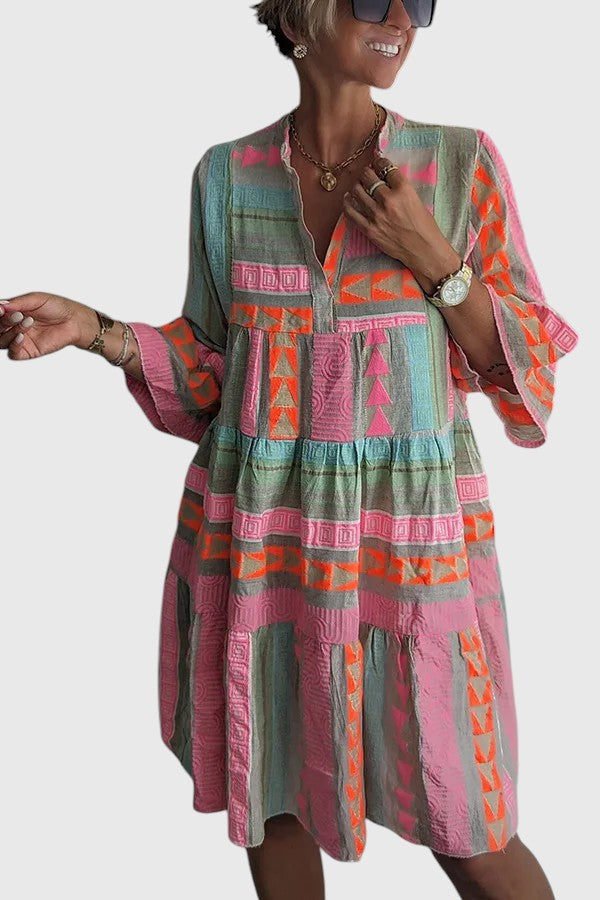 Juliane™ | Boho Tiered Midi Dress