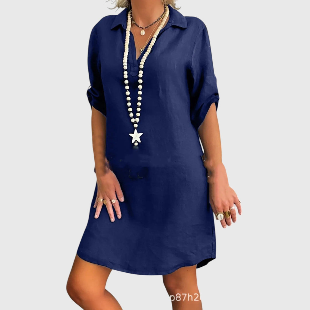 JENNIFEER™ | LINEN MINI DRESS