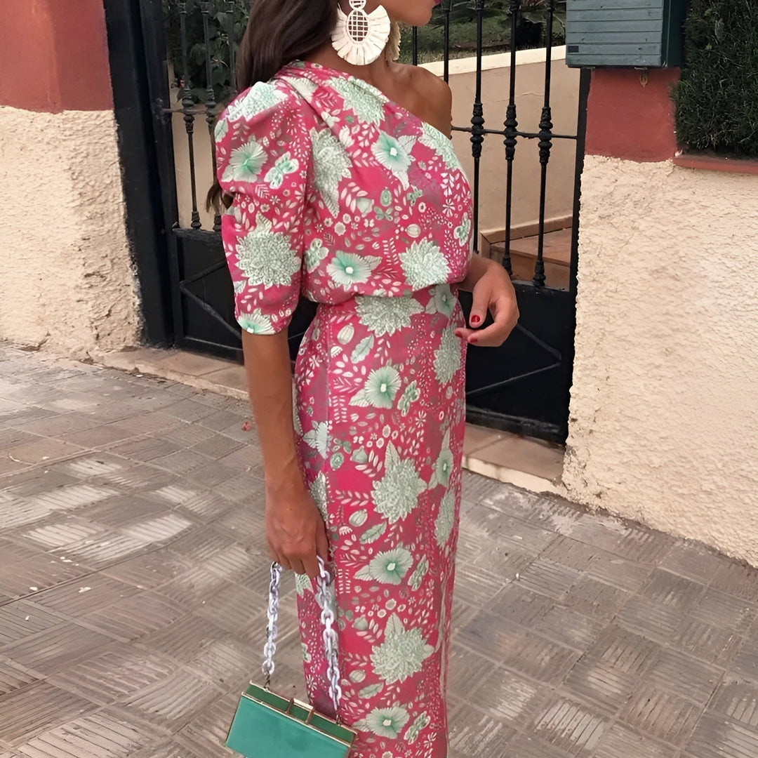 ZENDAYA™ | ELEGANT PRINTED MAXI DRESS