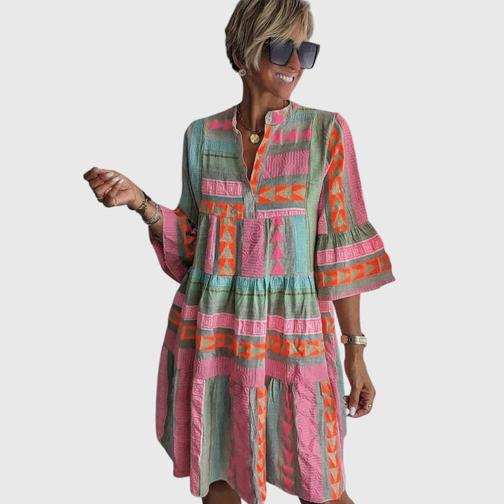 Juliane™ | Boho Tiered Midi Dress