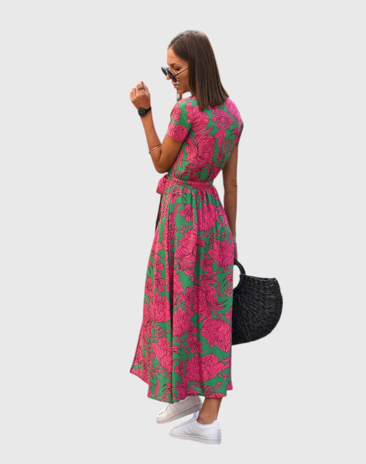 KELLY™ | ELEGANT SQUARE-NECK MIDI DRESS