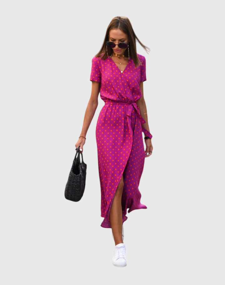 KELLY™ | ELEGANT SQUARE-NECK MIDI DRESS
