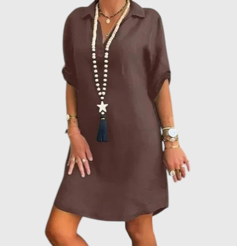 JENNIFEER™ | LINEN MINI DRESS