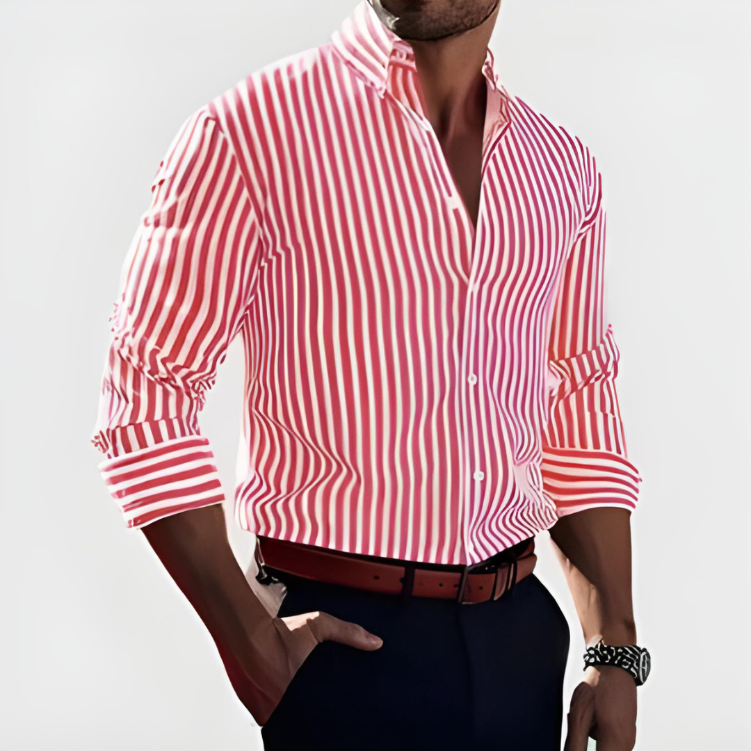 LIAM™ | STRIPED SMART COTTON SHIRT