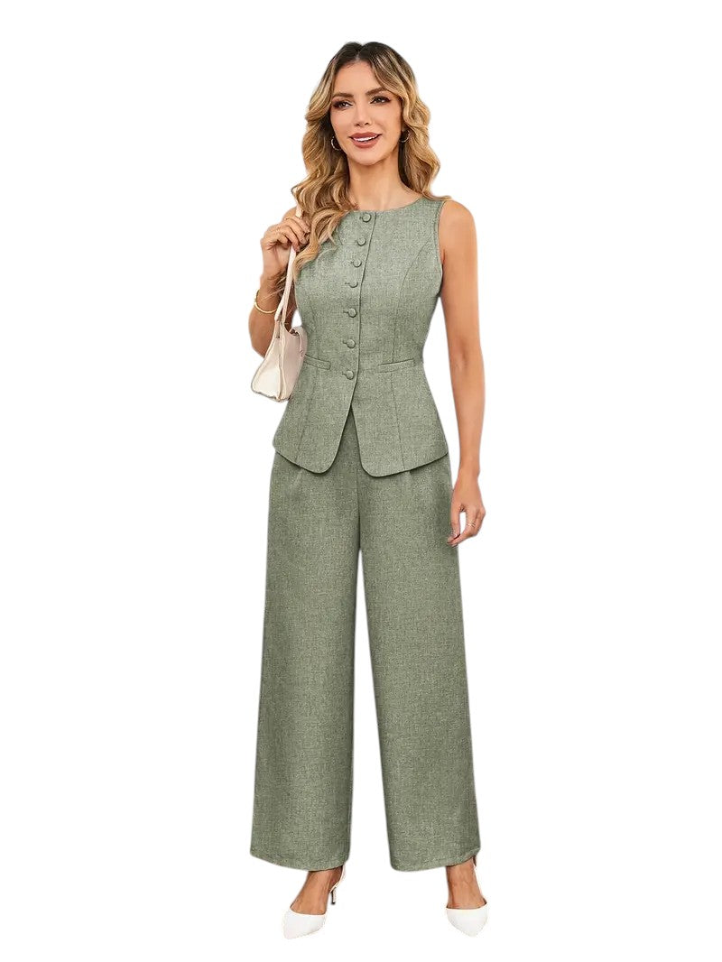 HARPER™ | V-NECK TOP & PANTS SET