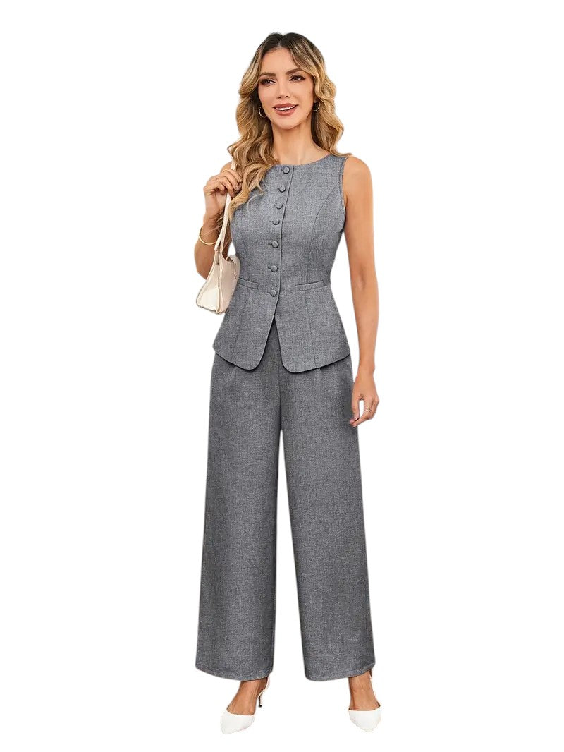 HARPER™ | V-NECK TOP & PANTS SET