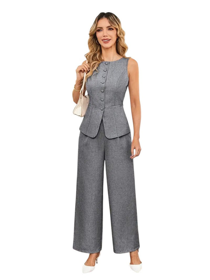 HARPER™ | V-NECK TOP & PANTS SET