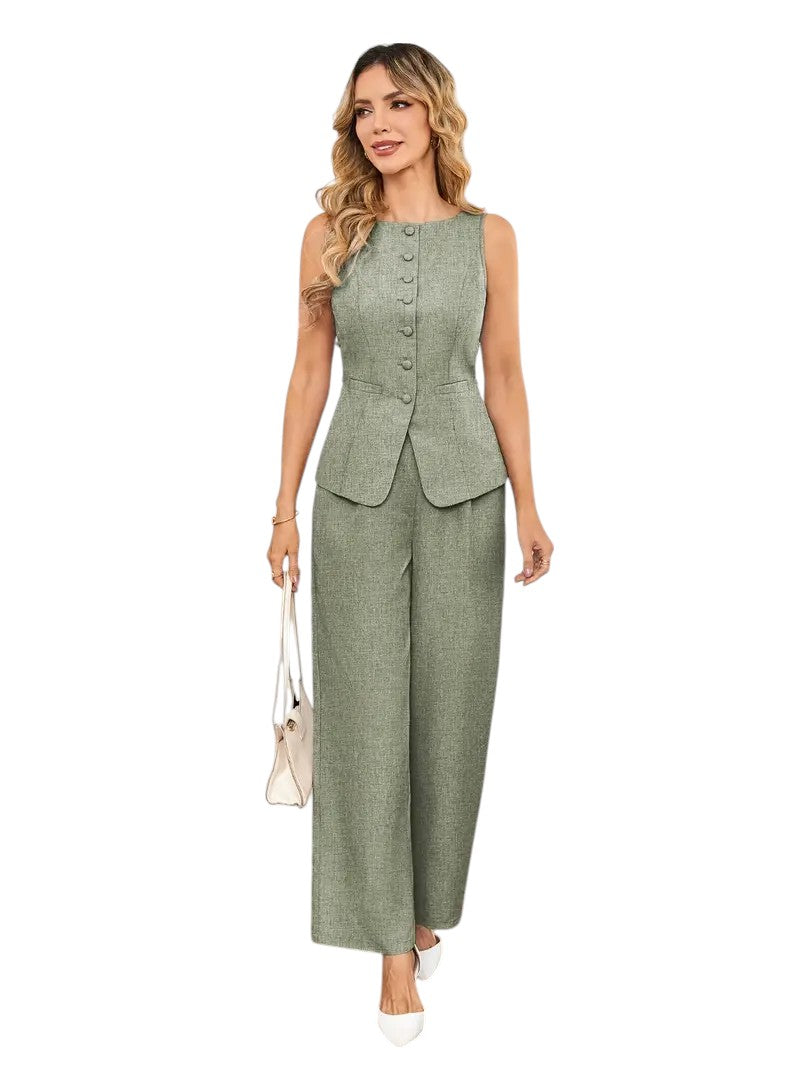 HARPER™ | V-NECK TOP & PANTS SET