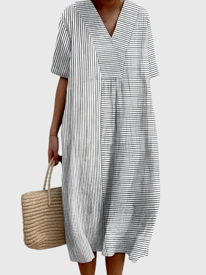 HALEY™ | MODERN GEOMETRIC MIDI DRESS