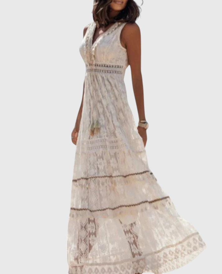 Alora – Bohemian Luxe Maxi Dress