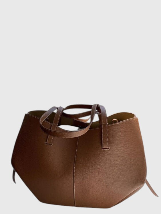 ZARA™ | RUCHED SIDE STRUCTURED TOTE BAG