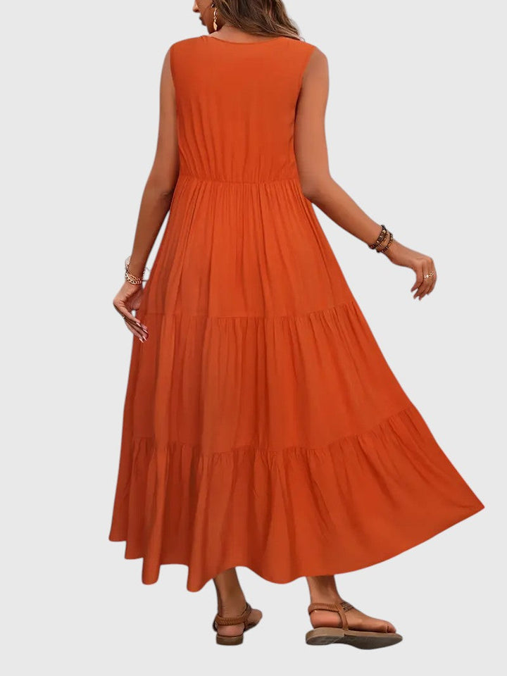 Emily™ V-Neck Tiered Tank Mini Dress