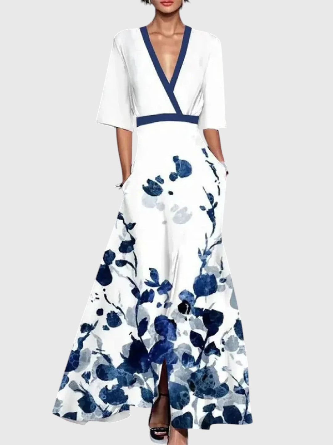 CALLISTA | Elegant Short-Sleeve Maxi Dress