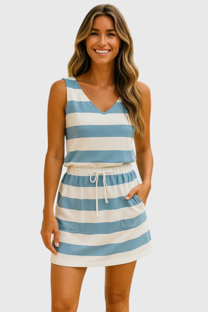AYANNA™ | ONE-SHOULDER STRIPED MINI DRESS