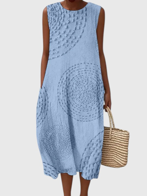 VALARIE™ | TEXTURED PATTERN MAXI DRESS