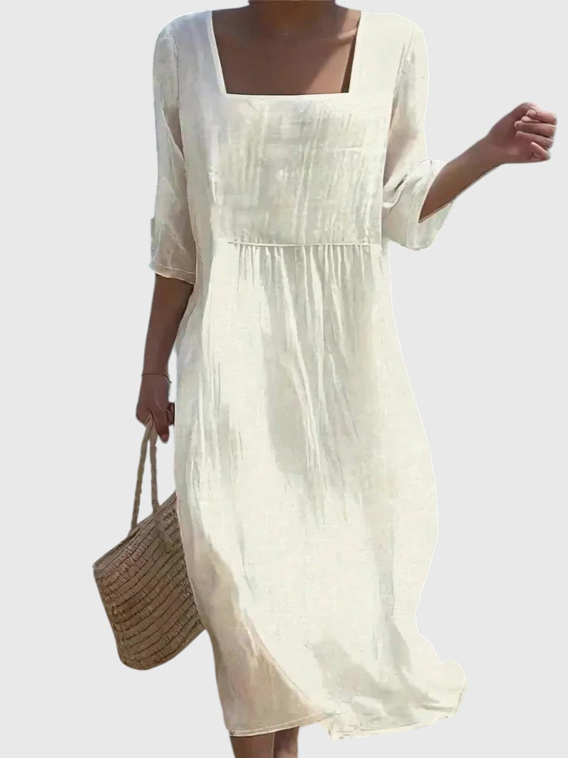 Lonna™ | Casual Linen Midi Dress