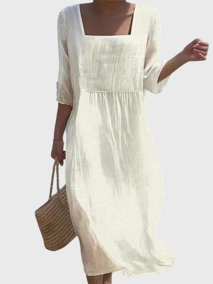 Lonna™ | Casual Linen Midi Dress
