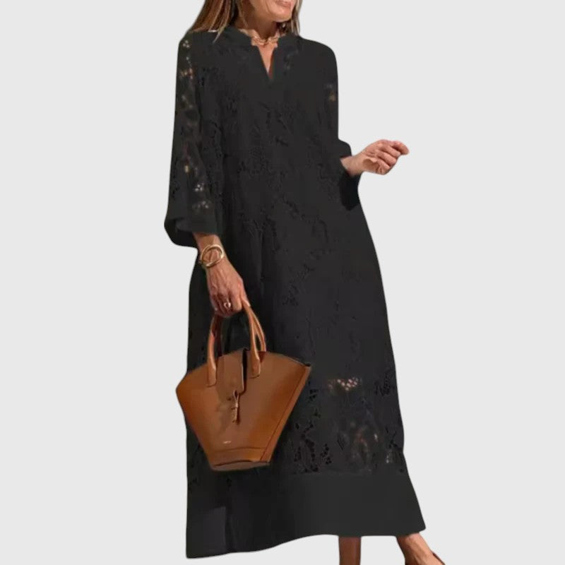 DAWN™ | EMBROIDERED MIDI DRESS