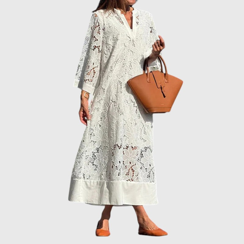 DAWN™ | EMBROIDERED MIDI DRESS