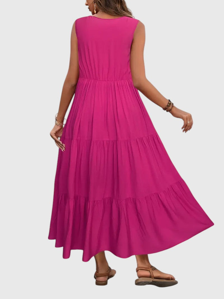 Emily™ V-Neck Tiered Tank Mini Dress