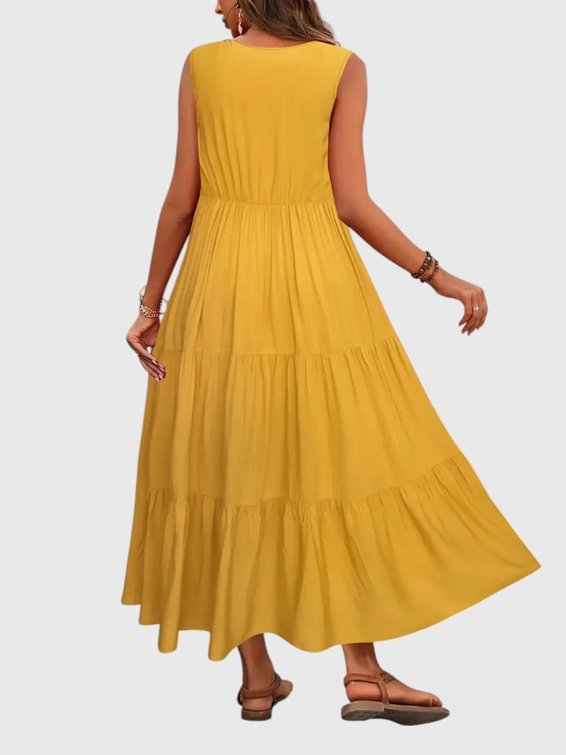 Emily™ V-Neck Tiered Tank Mini Dress