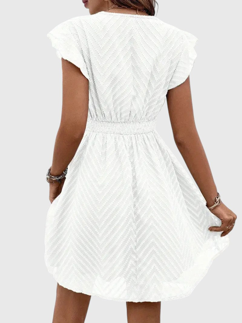 EMVIE™ | FRENCH LACE V-NECK SUMMER DRESS