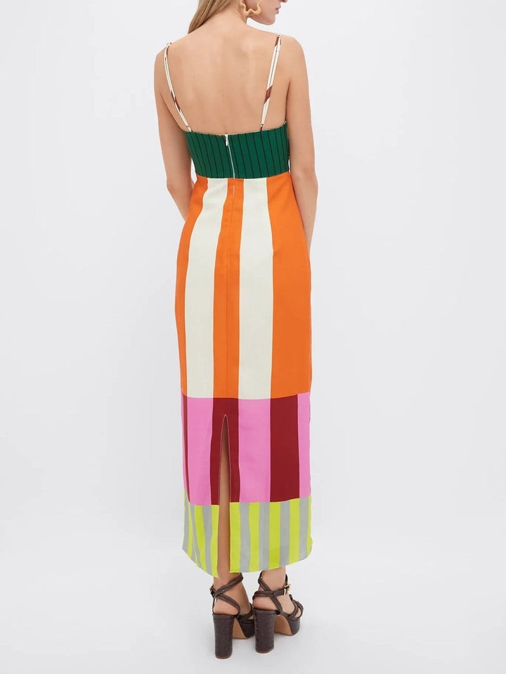 CARMELA™ | COLORFUL STRIPED MAXI DRESS