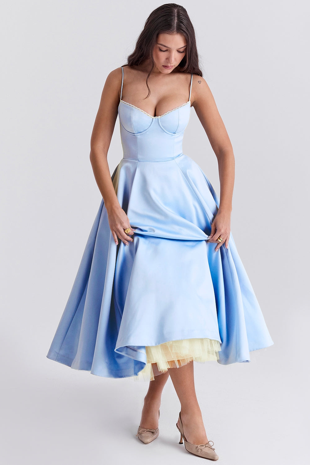 SANDRA™ | ELEGANT TULLE MIDI DRESS