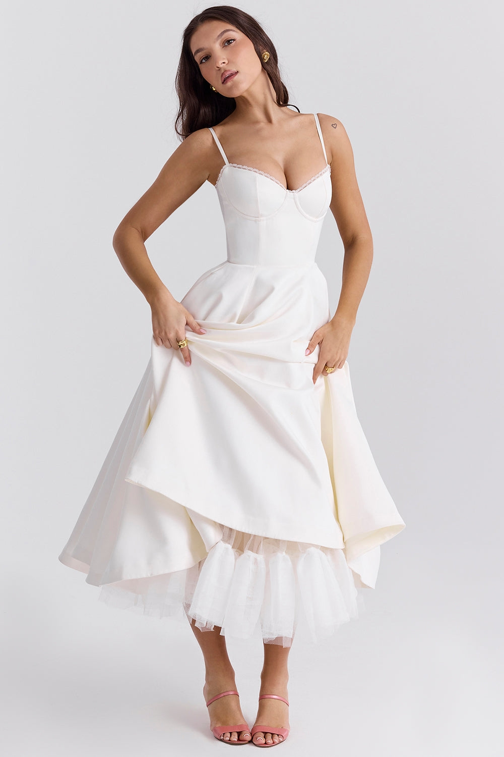 SANDRA™ | ELEGANT TULLE MIDI DRESS