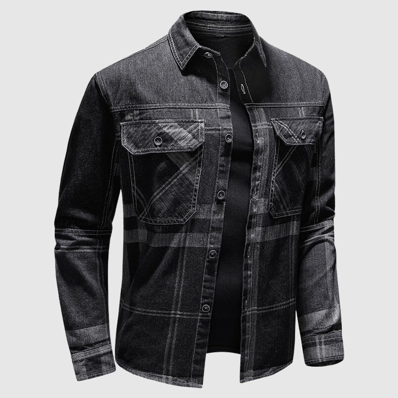 Jack Washington Plaid Denim Shirt