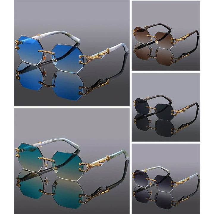 James Scott Edge Leopard Sunglasses
