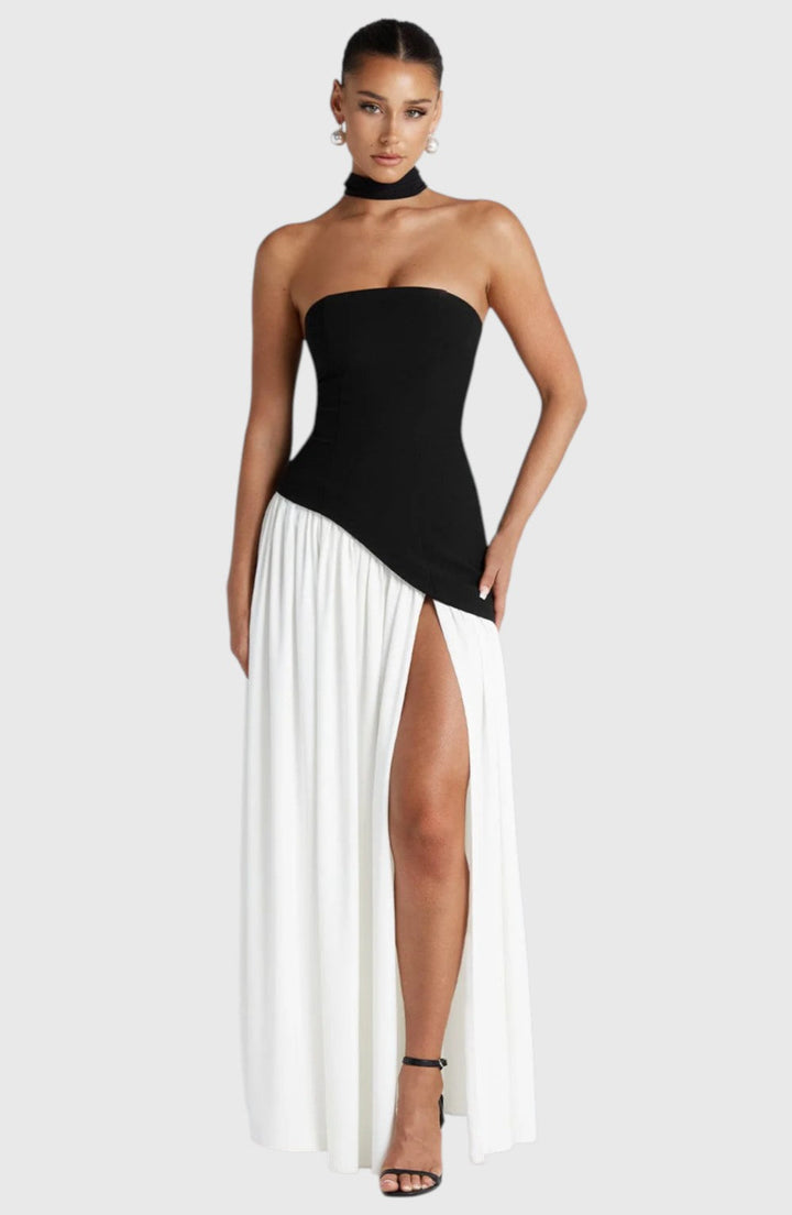 SAUNDRA™ | ELEGANT BACKLESS PLEATED MAXI DRESS