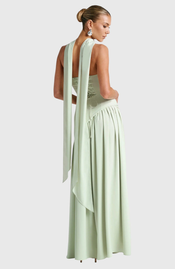 SAUNDRA™ | ELEGANT BACKLESS PLEATED MAXI DRESS