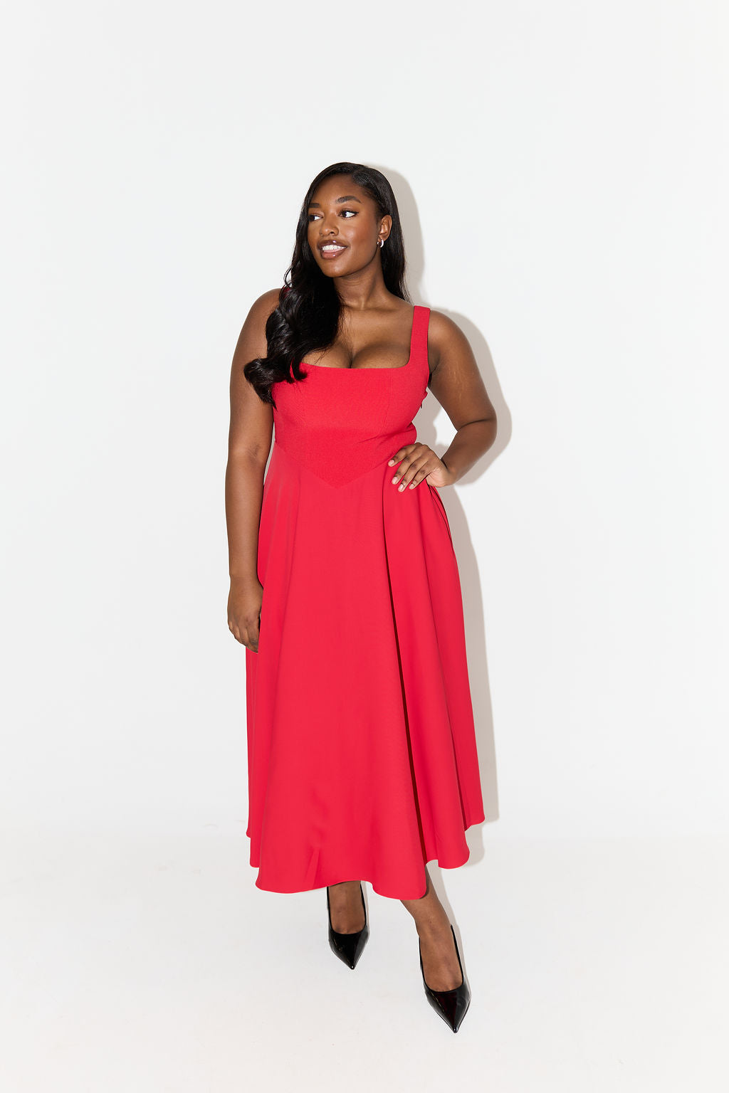 PAULETTE™ | TIMELESS FLOWY MIDI DRESS