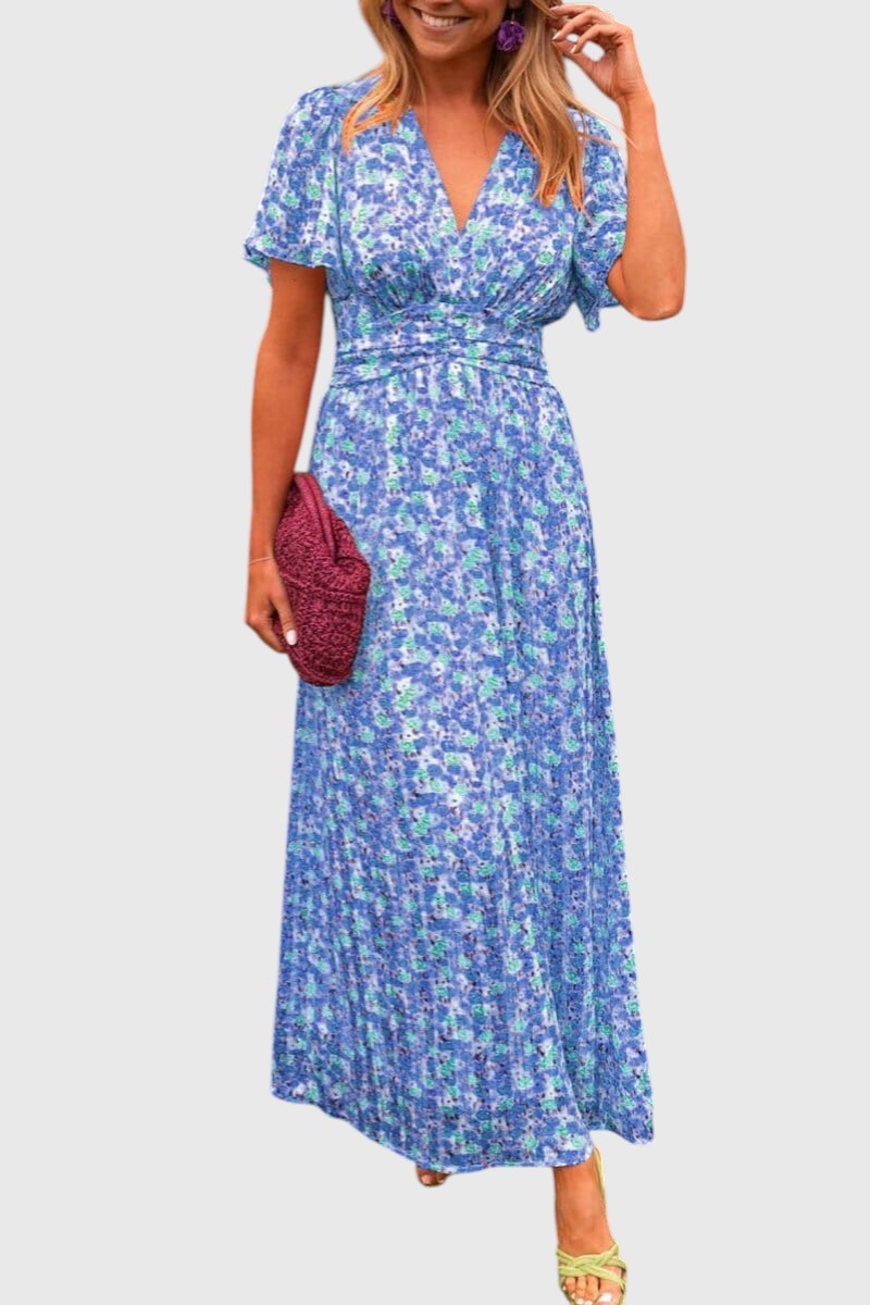 ADRIANE™ | ELEGANT V-NECK MAXI DRESS