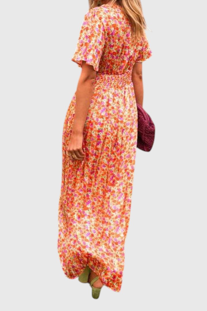 ADRIANE™ | ELEGANT V-NECK MAXI DRESS