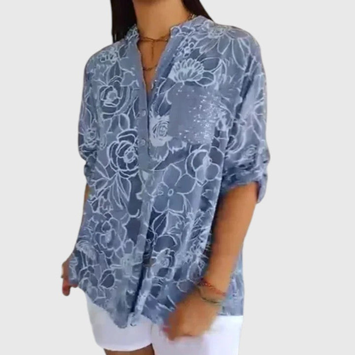 ILONA™ | PRINTED BUTTON-UP SHIRT