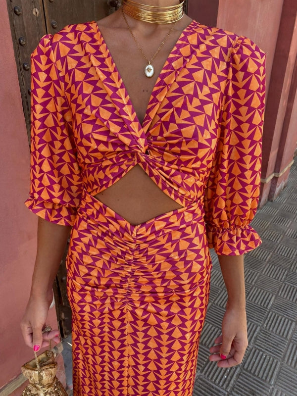 ZAYLEIGH™ | SATIN SUMMER MIDI DRESS
