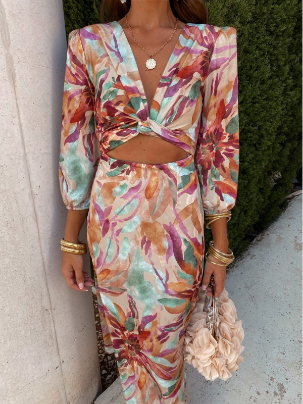 SERAPHINA™ | ELEGANT CUT-OUT MAXI DRESS